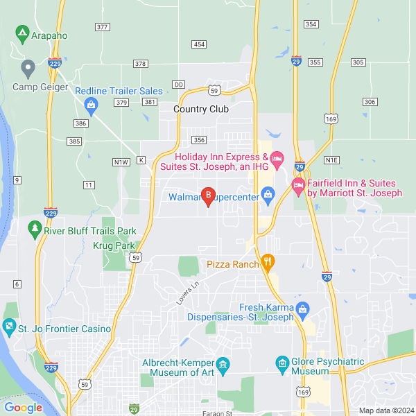 Music Mania Mobile DJ location map: 4601 Orchard Rd., St. Joseph, MO